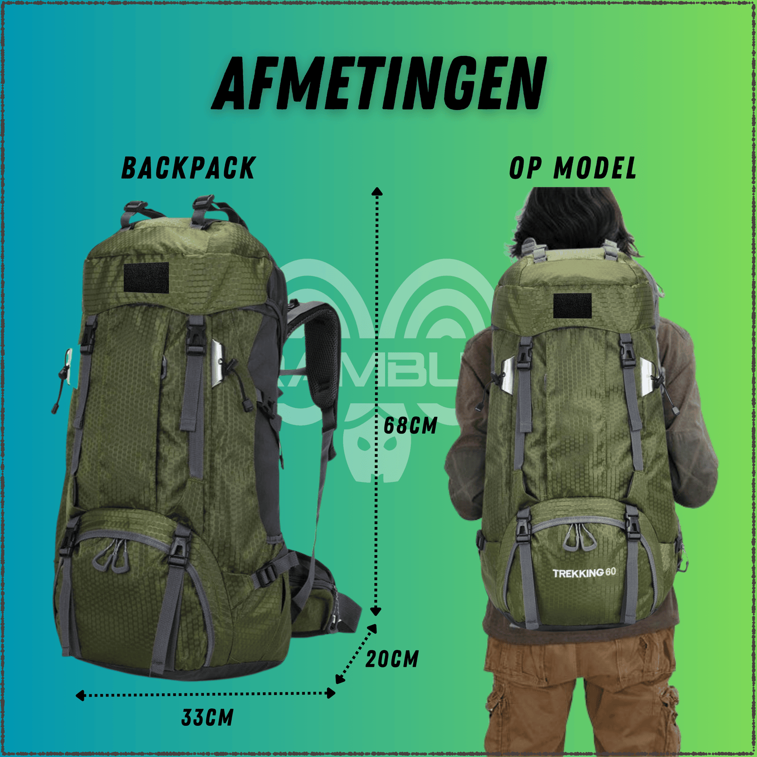 Backpack Adventure 60L Legergroen