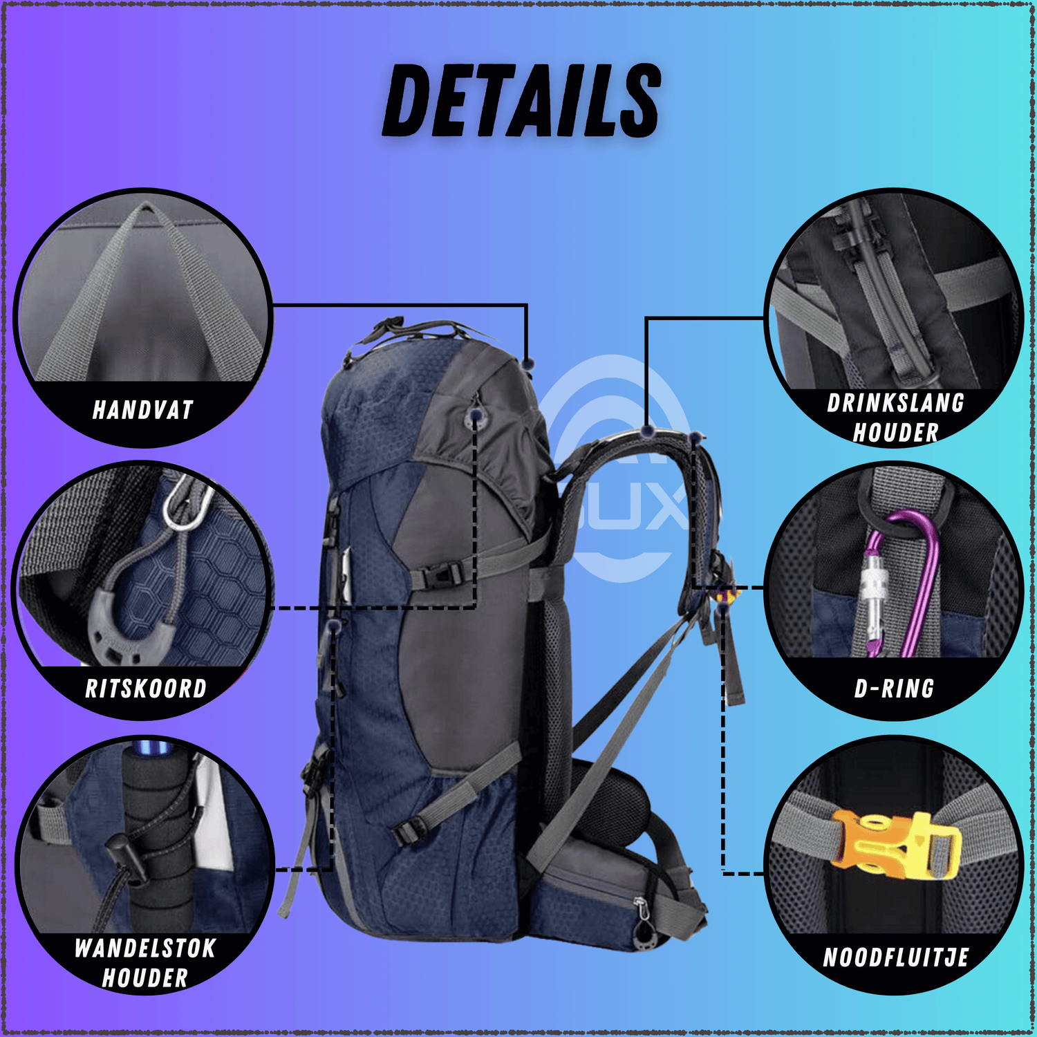 Backpack Adventure 60L Donkerblauw