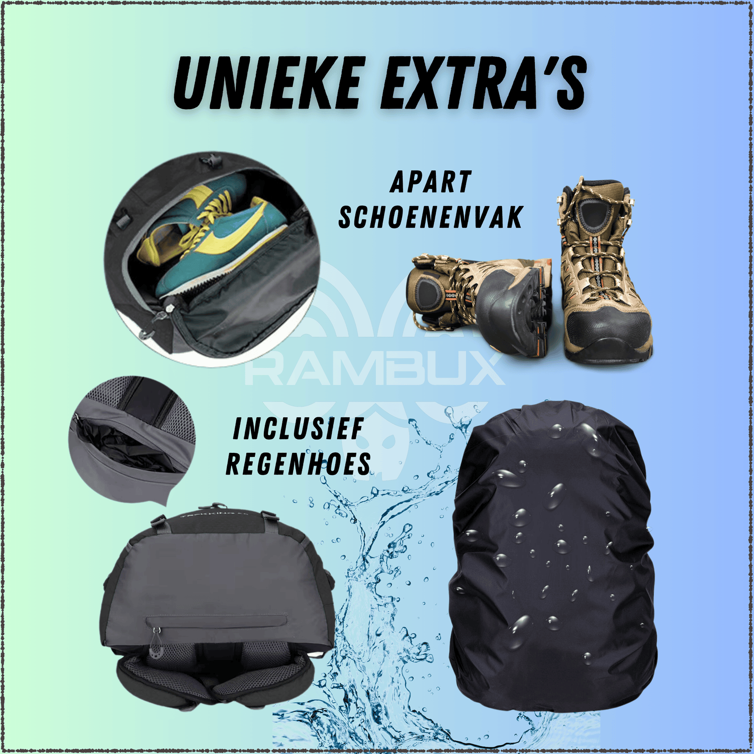 Backpack Adventure 60L Lichtblauw