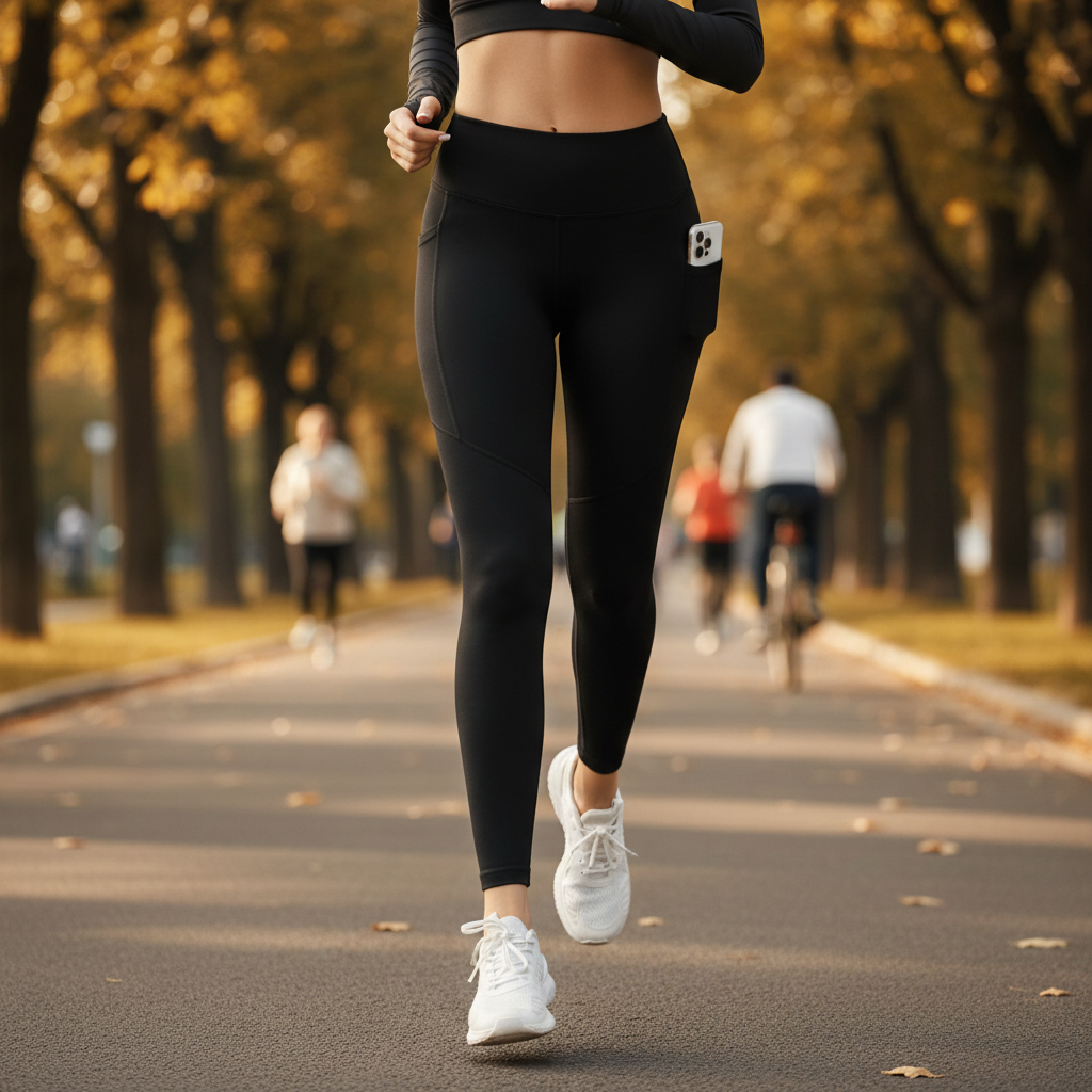 Sportlegging Dames Zwart High Waist