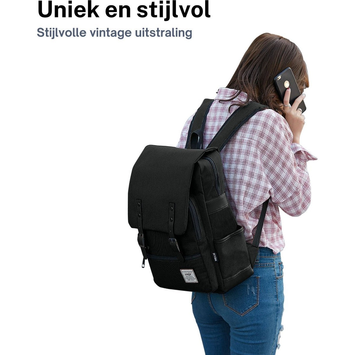 Canvas Tas - Rugzak - Zwart RAMBUX