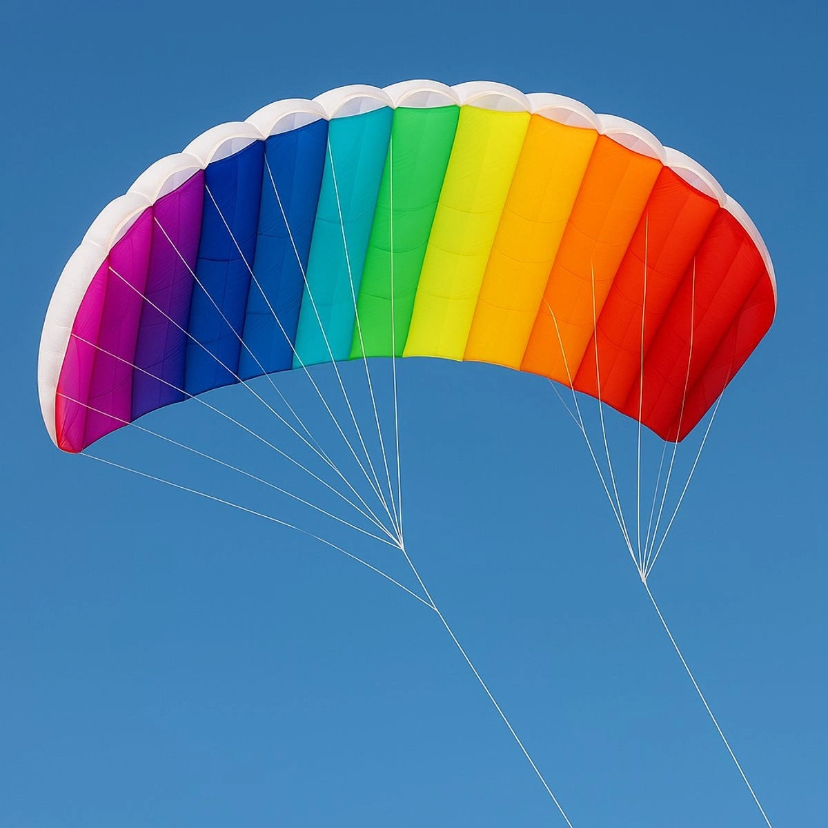 Vlieger - Regenboog Kleuren – 30 Meter Lijn - 140x60 cm