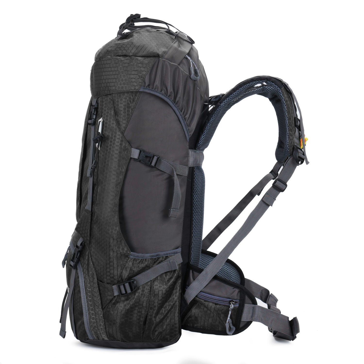 60L Wandelrugzak - Hiking & Trekking Backpack - Lichtgewicht Outdoor Rugzak - Zwart
