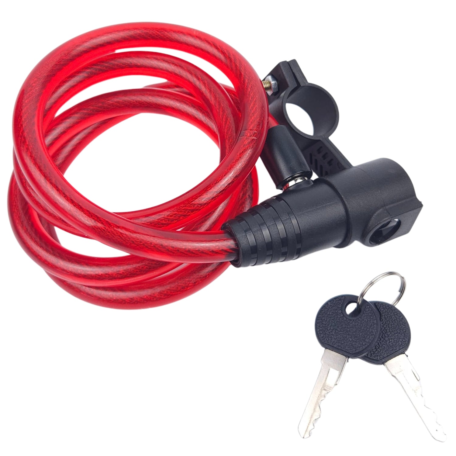 Kabelslot 1 Meter - Fietsslot - Scooterslot - 8mm - Rood