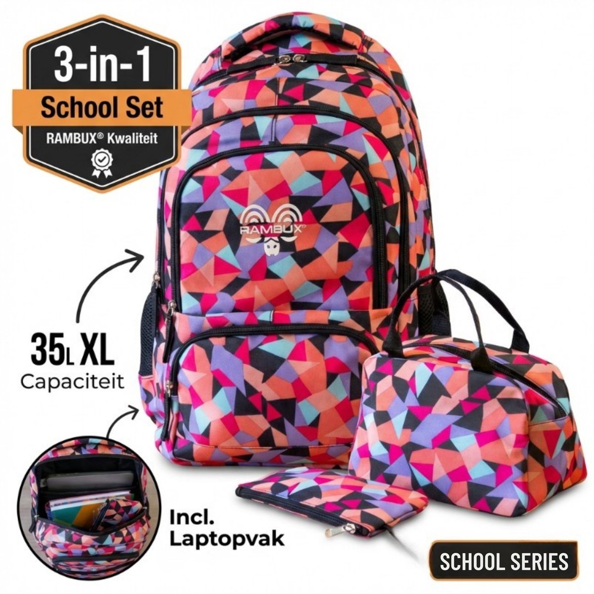 Cartable Abstrait Noir