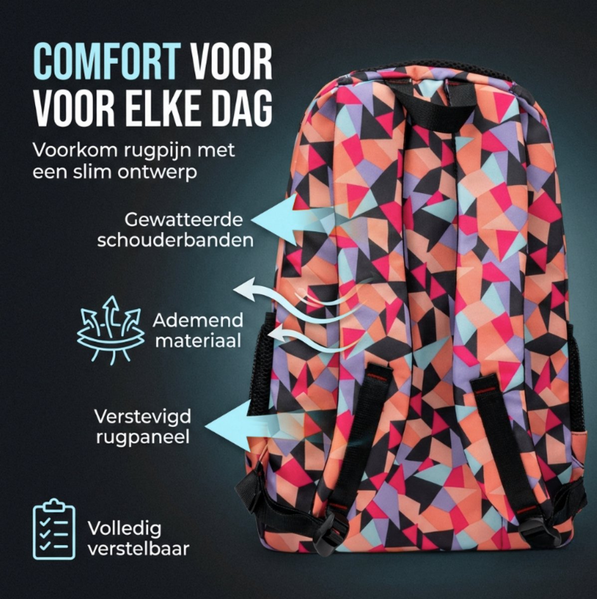 Cartable Abstrait Noir