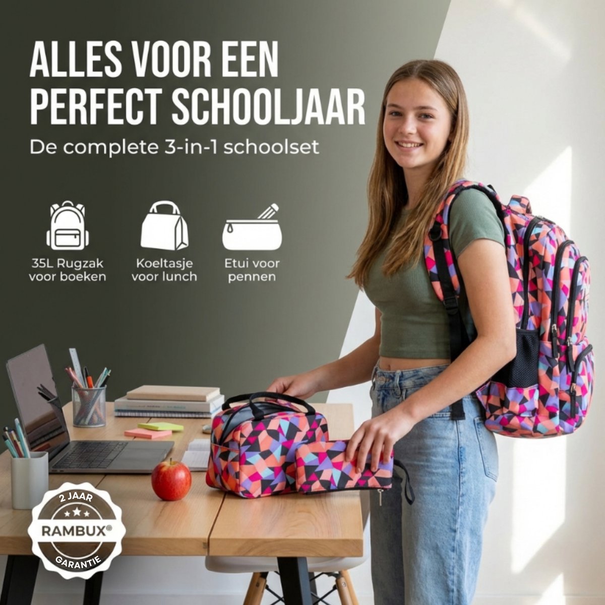 Cartable Abstrait Noir