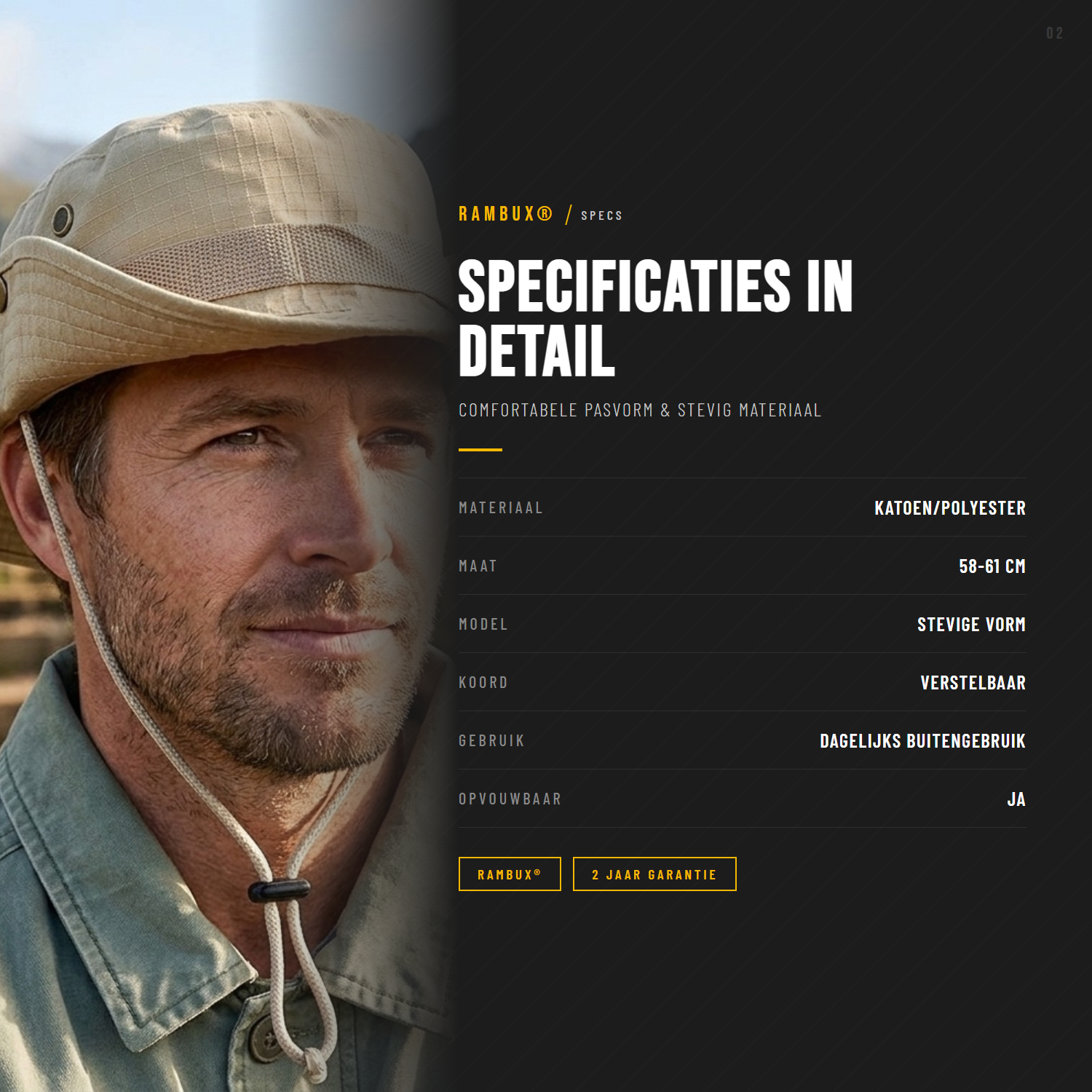 Bucket Hat Heren Lichtblauw