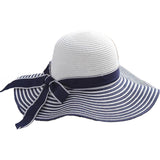 Chapeau de soleil femme - Reed - Bleu-Blanc