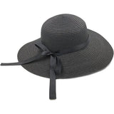 Chapeau de soleil pour femme - roseau - noir