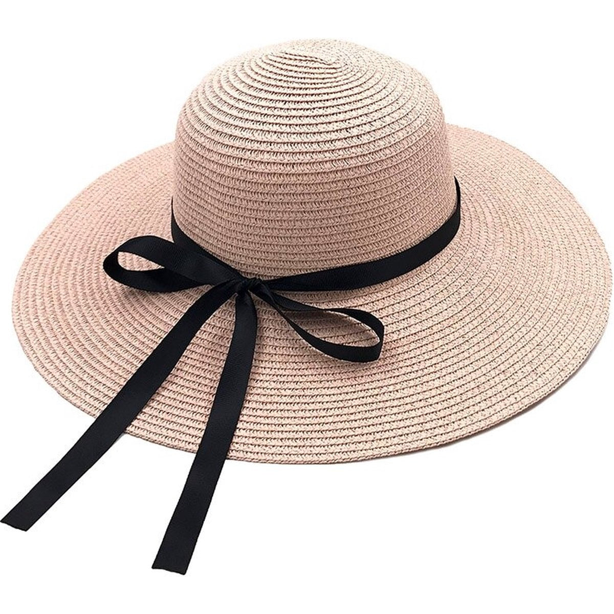 Chapeau de soleil pour femme - roseau - rose