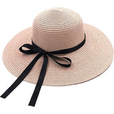 Chapeau de soleil pour femme - roseau - rose